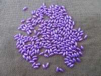 250g (1180Pcs) Purple Faux Rice Simulate Pearl Beads Loose Beads