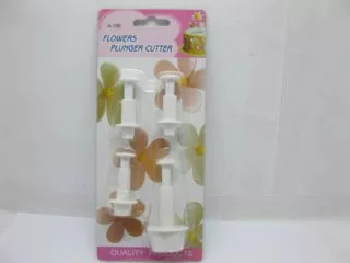 1Set X 4Pcs Flowers Plunger Cutter Cake Decorating