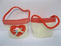 40Pcs Red Knitted Candy Basket Bag Baby Shower