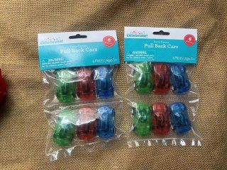 6Pack x 6Pc Transparent Pull Back Cars for Kids Party Favor