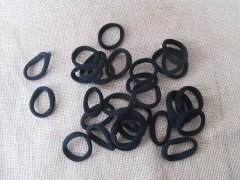 1Pc Black Elastic Slim Hair Band Ponytail Holders Hair Tie
