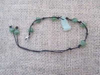 12 Jade Guanyin Bracelet with Lobster Claw Clasp