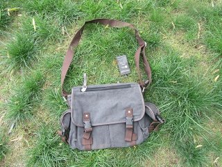 1Pc Gray Vintage Design Hand Bag Sling Bag Unisex Bag