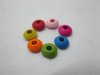 3000Pcs Flat Round Wood Beads Mixed Color 6mm