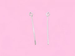 20pcs Pure 925.Sterling silver eye pin 25mm 20pcs Pure 925.Sterling silver eye pin 25mm