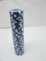 50 New Blue Plain Poker Chips Good Quality
