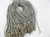 100 White & Black Leatherette Knitted String Necklace Connector 100 White & Black Leatherette Knitted String Necklace Connector