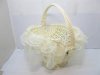 5Set Handmade Paper Crochet Basket with Stand