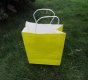 48 Bulk Kraft Paper Gift Carry Shopping Bag 22x16x8cm Yellow