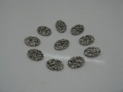 50 Metal Oval Space Beads Jewellery Finding ac-sp215