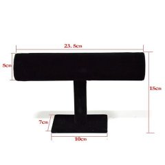 1Pc Black Velvet T-BAR Bracelet Jewelry Display Racks