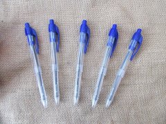 12Pcs Blue Ink Ballpoint Pen Ball Pen Home Office School Use