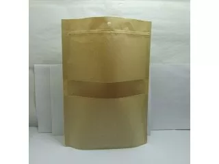 50Pcs Stand Up Resealable Ziplock Packing Gusset Bag with Clear