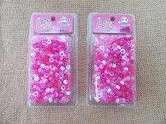 24Sheet x 400Pcs Pink Barrel Pony Beads Dreadlock Beads 24Sheet x 400Pcs Pink Barrel Pony Beads Dreadlock Beads