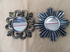 24Pcs Vintage Rustic Style Mirror Wall Hanging Home D?cor Assort