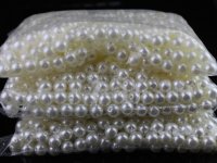 2500 White Round Simulate Pearl Loose Beads 6mm