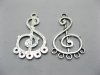100 Metal Music Symbol Earring Connector Finding ac-pe231