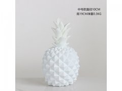 1Pc White Pineapple Piggy Bank Coin Money Box Ornament