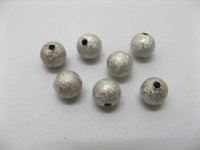 200 Stardust Aluminum Round Spacer Beads 8mm