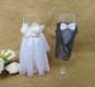 6Sets x 2Pcs Glass Cocktail Wine Cup Bride Groom Cover Wedding F