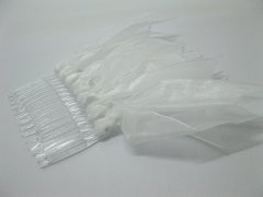 1Pc White Bridal Hair Comb Headpiece w/Attached Organza Ribbon