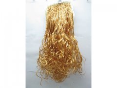 1X Golden Curly&Braid Wig Ponytail Hair Wig