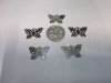 100Pcs silver butterfly earring parts 100Pcs silver butterfly earring parts