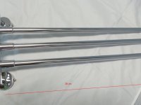 1X Chrome Bathroom Hand Towel 3-Bar Rack