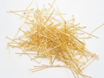 500gram Golden plated 30mm Head Pins Jewelry finding - Click Image to Close