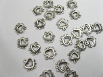 500 Metal Multi-loop Heart Pendants - Click Image to Close