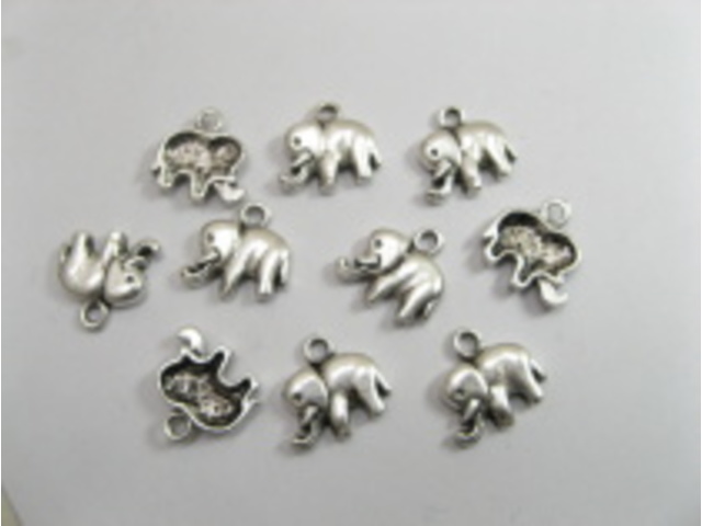 250 Metal Elephant Pendants Jewelry finding