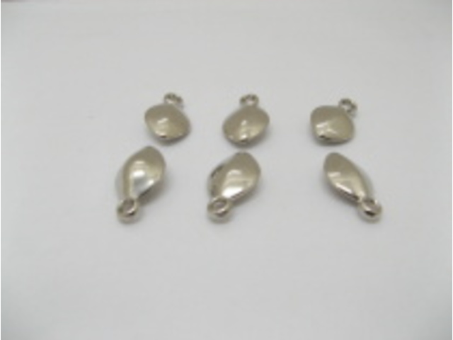 200 Silver plated plastic Melon Seeds Pendants