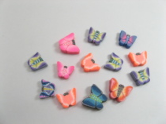 200 Mixed Colour Polymer Clay Butterfly Beads 200 Mixed Colour Polymer Clay Butterfly Beads