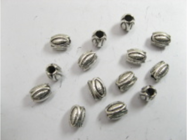250 Pewter Silver Oval Metal Beads Spacer 17mm 250 Pewter Silver Oval Metal Beads Spacer 17mm
