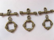100 Sets Antique Bronze Toggle Clasps - Click Image to Close
