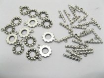 100 Sets Metal Studed Ball Toggle Clasps 15mm - Click Image to Close