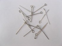 500gram Nickel plated 24mm Eye Pins Finding - Click Image to Close