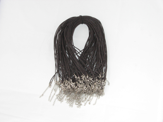 100 Coffee Waxen Strings With Connector For Necklace