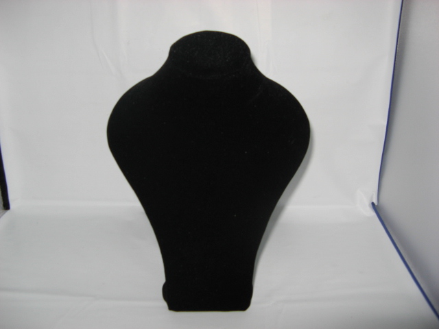 1Pc Black Velvet Necklace Display Bust Showcase 25cm - Click Image to Close