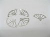 500 Silver fans Charms Pendants Earring Connector 500 Silver fans Charms Pendants Earring Connector