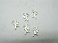 200 Charms shiny Metal Angel Pendants