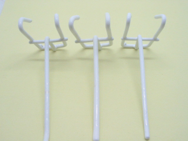 100 Milk White Cargo Net Mesh Hooks 15cm