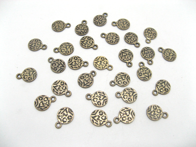 350 Charms Round pendants finding 10mm - Click Image to Close