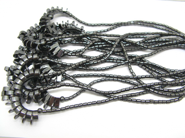 10 Fashion Fan Design Hematite Necklaces wholesale - Click Image to Close