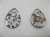 10Pcs 44mm Golden Foil Blue Teardrop Glass Pendants 10Pcs 44mm Golden Foil Blue Teardrop Glass Pendants