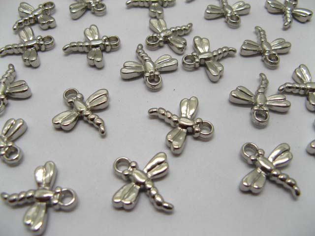 200 Plastic Dragonfly Pendants Jewellery Finding - Click Image to Close