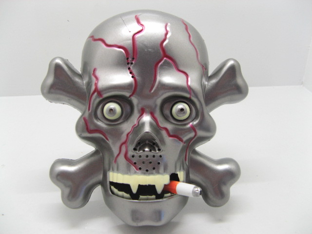 1Pc Terrible Smoking Crossbone Skull Head - Click Image to Close