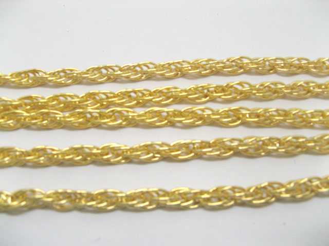 25 Meters Golden plated 1.4mm Jewellery Woven Chain - Click Image to Close