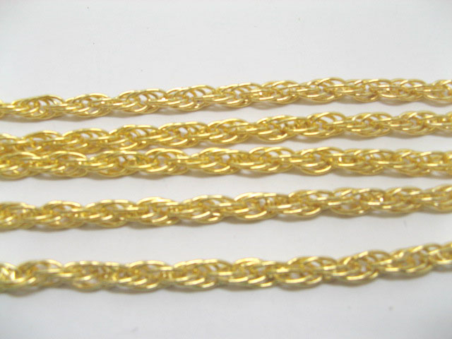 25 Meters Golden plated 1.4mm Jewellery Woven Chain - Click Image to Close