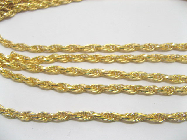 25 Meters Golden plated 1.2mm Jewellery Woven Chain - Click Image to Close